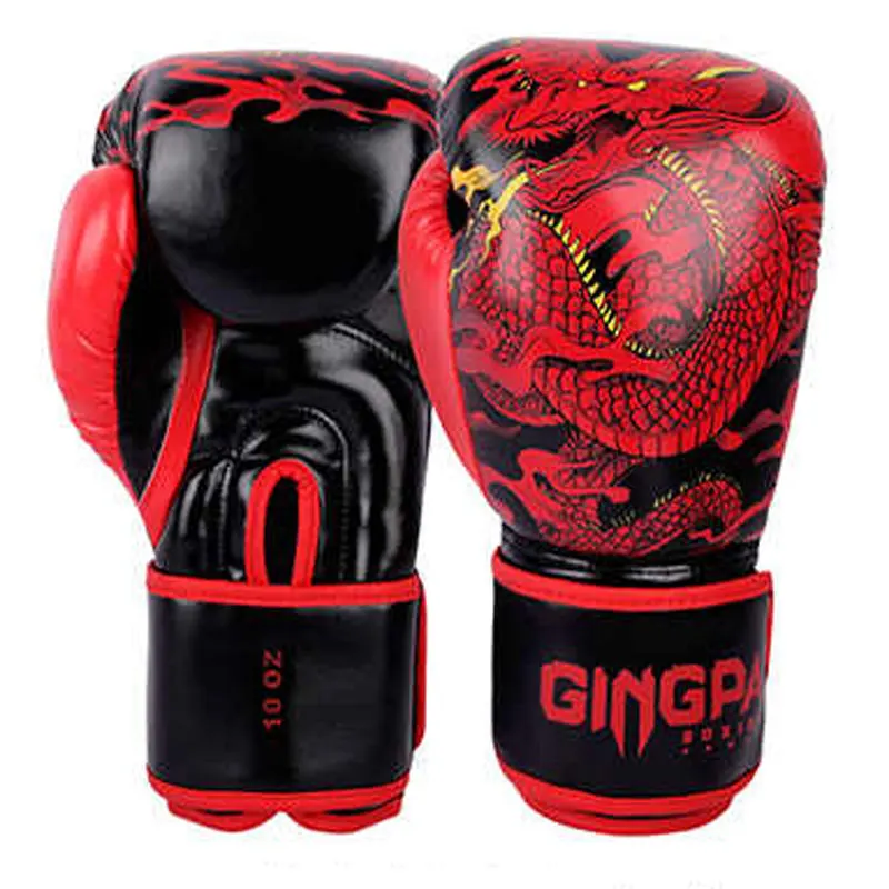 Adult Boxing Gloves Chinese Style Professional Sanda Combat Gloves Punching Bag Training Practical Thickened Muay Thai