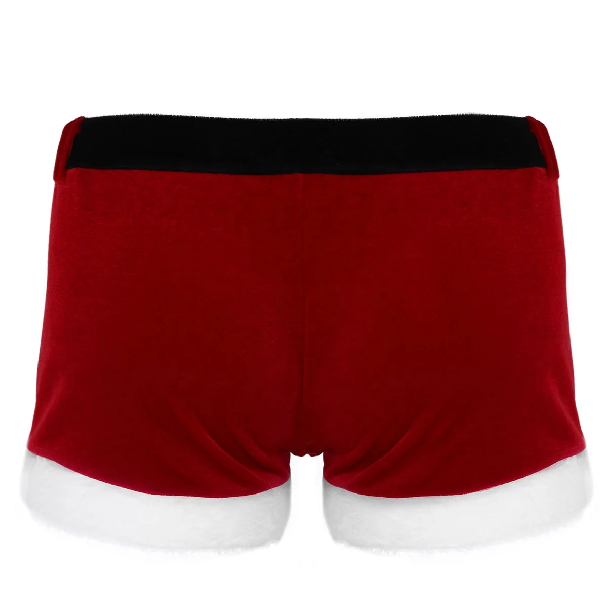 

iEFiEL Men's Velvet Christmas Holiday Shorts Red Santa Boxer Briefs Xmas Underwear Sleepwear Pajamas Bottoms