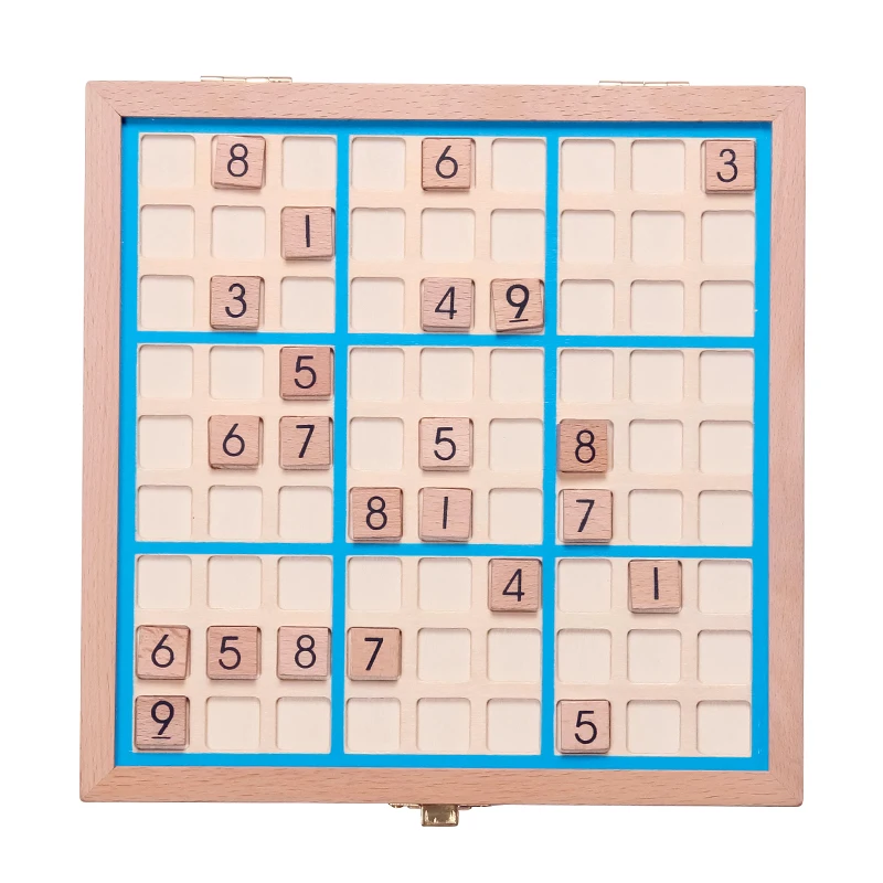 

Amazon hot sale nine palace wooden puzzle toy Wholesale customized logic table games wooden toys educational