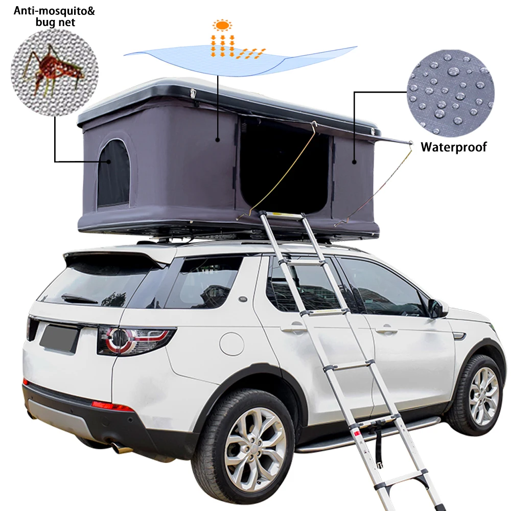 

WILDSROF Custom logo camping car hard shell roof top tent for 2 person 2021 rooftop tent qingdao