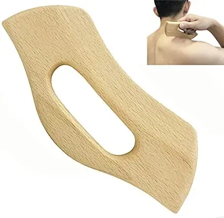 

New Arrival Wood Gua Sha Beech Scraping Wooden Guasha Massage For Back Neck Body Meridian