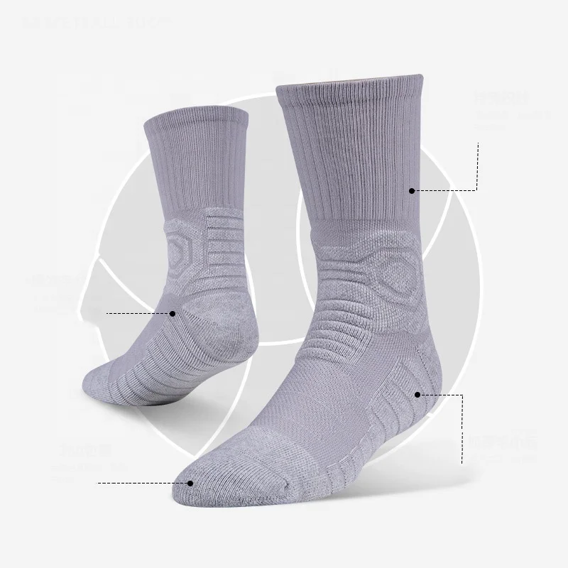 

wholesale Summer Special Texture Breathable Cotton Mesh Basketball Socks Running Socks For Men, 3 colors