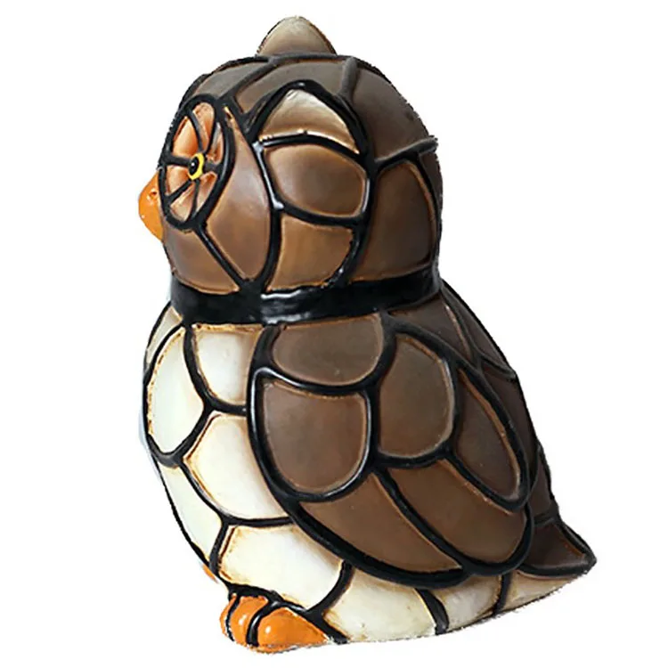 2020 new design custom cartoon resin animal figurines decoration owl statue