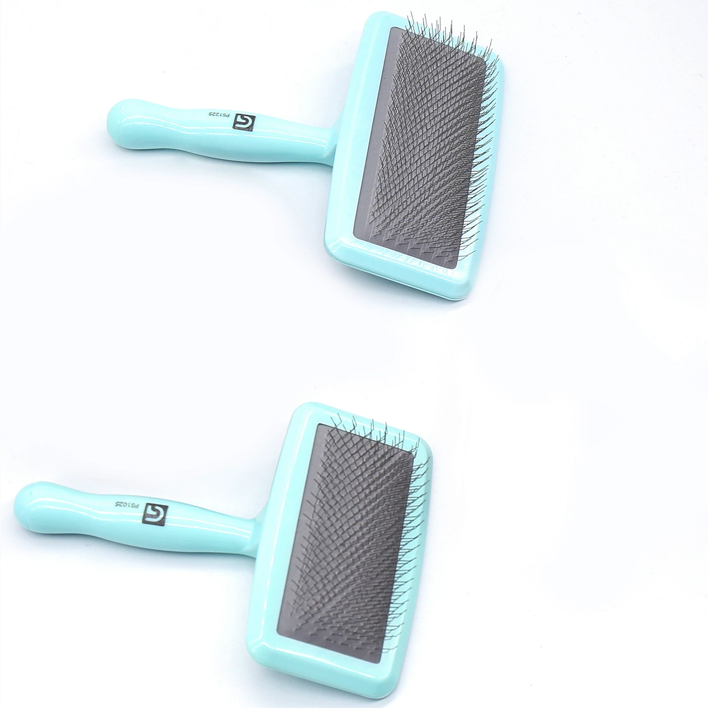 

Baoli Oem Brosse Animaux L 120x155mm 58g Handle Shedding Hair Brush Fur Than Tangles Long Soft Pin metal Slicker Pet Brush