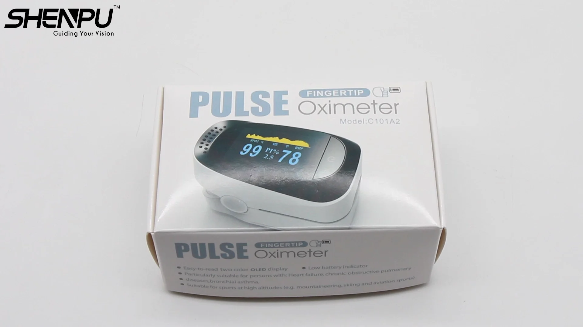 血氧饱和度和心率监测器指尖夹脉搏血氧饱和度