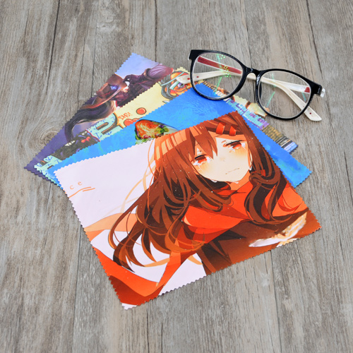 

Sublimation Glasses Cleaning Len Cloth White Customized anti Fog DIY eyeglasses gift