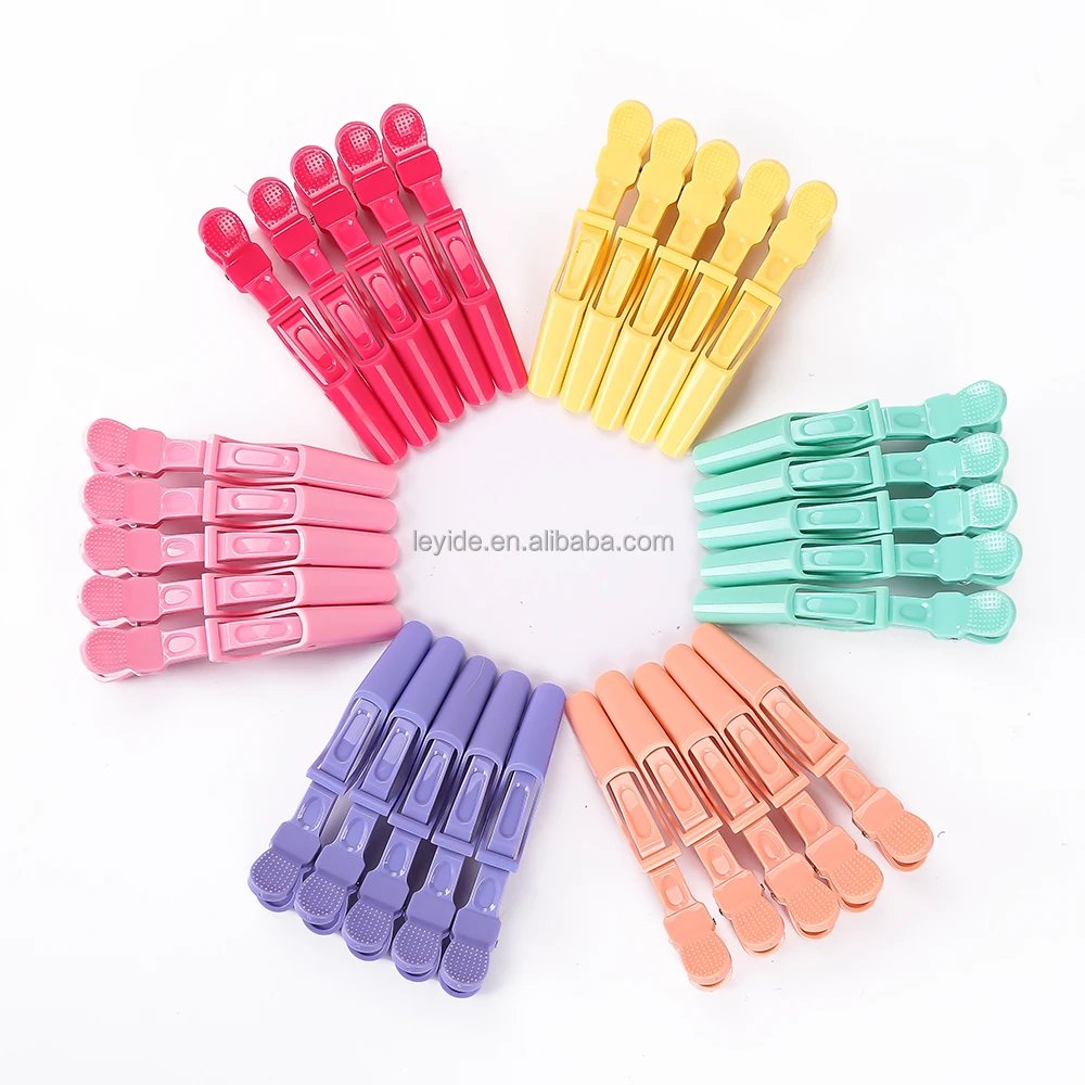 

AliLeader 6pcs Wholesale Candy Color Plastic Grip Claws Hairpins Colorful Crocodile Hairclip Alligator Hair Clips For Hair Salon