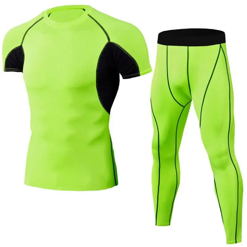 

Plus Size Quick Dry Running Training Rash Shirts Suit Mens