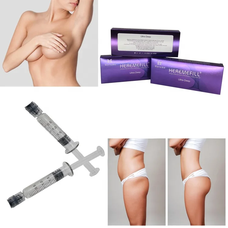 

Heremefill CE Cross Linked Plastic Surgery Breast Buttock Injection Injectable Dermal Filler, Transparent colorless