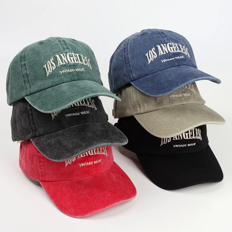 

Wholesale custom Men and Women Washed unstructured Custom Logo Sport dad hat denim baseball cap