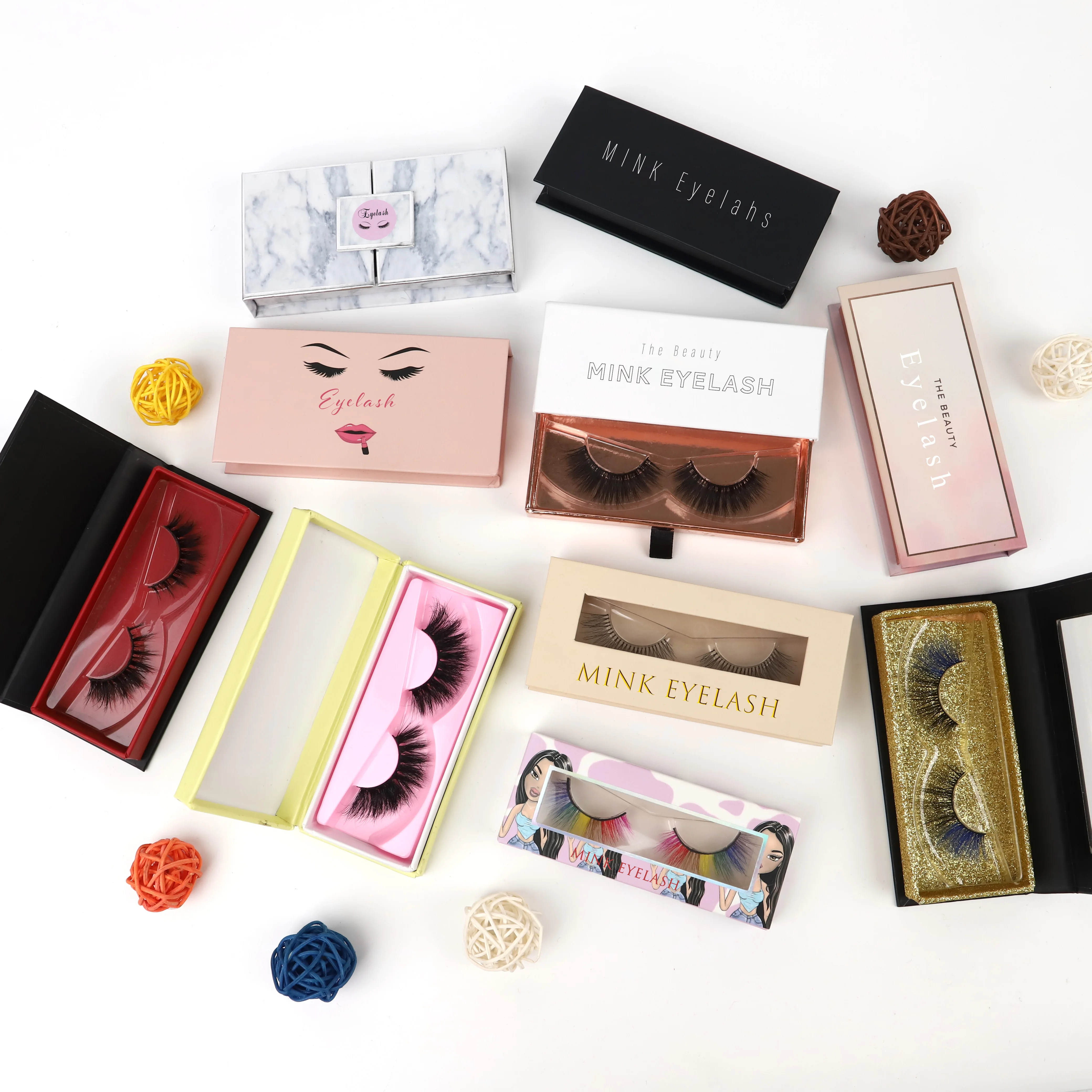

eyelash packaging Full Strip Lashes lashes3d wholesale vendor 25mm