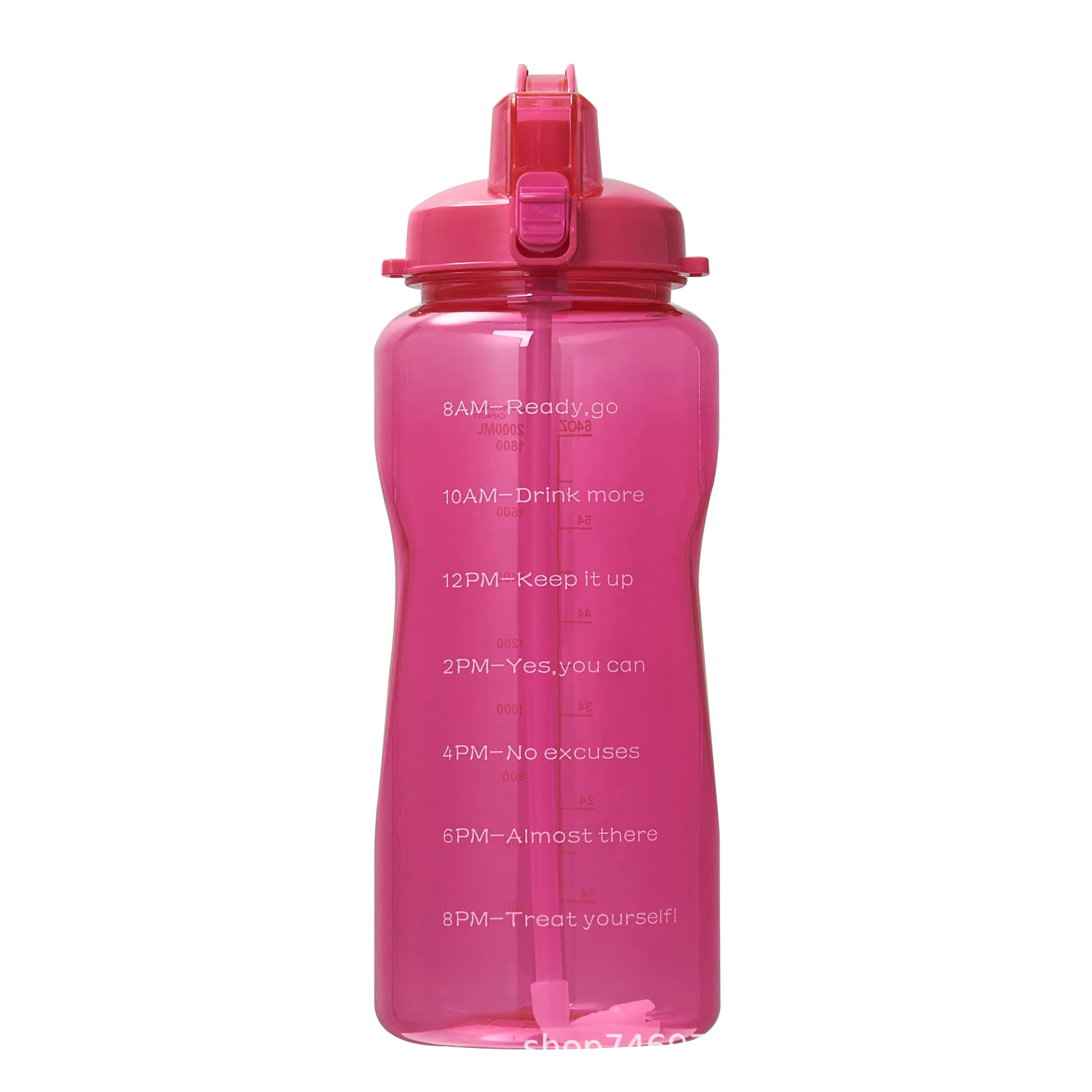 

Top Supplier Motivational Water Bottles With Bounce Cover Frosted Transparent Plastic Water Bottle Jug Cup