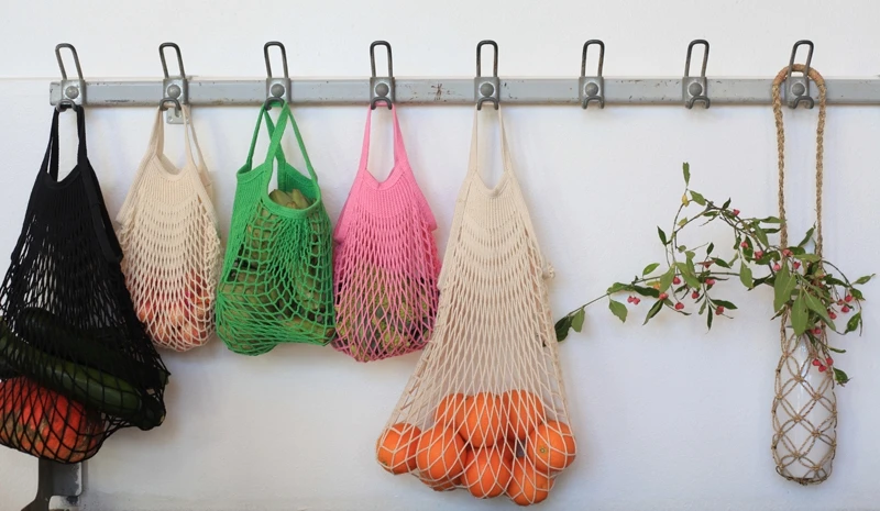 Strong load bearing practical high quality cotton mesh bag for fruit package