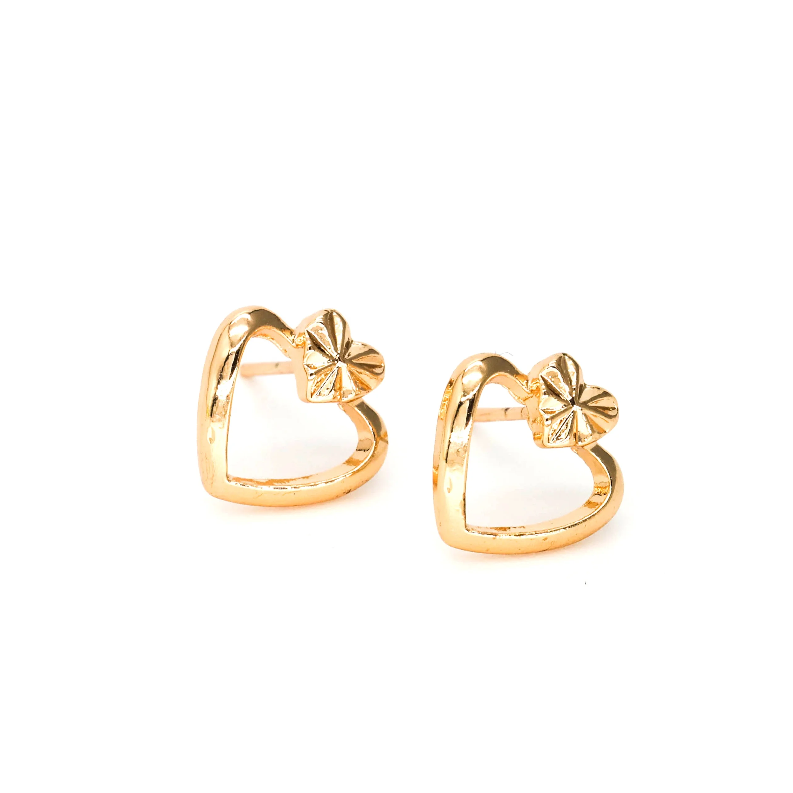 

Wholesale high quality tassel earring korean earrings gold plated heart-shaped