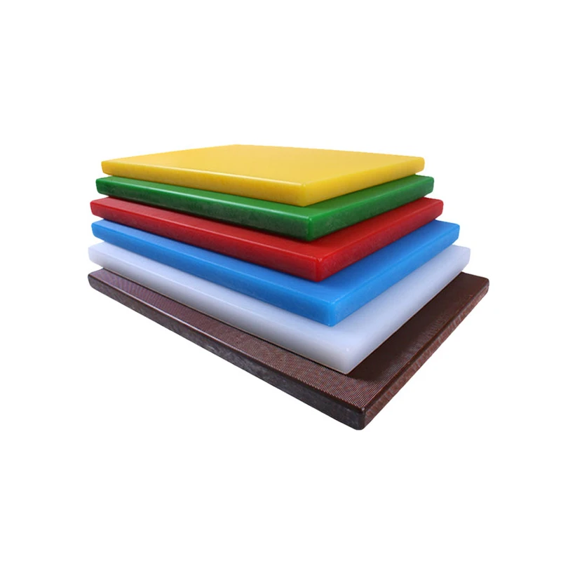 

Professional Commercial Plastic Cutting Board PE polype chopping blocks for Restaurants, Blue red green yellow brown white
