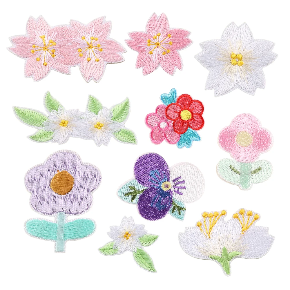 hot sale diy accessories self adhesive flower embroidery patches for scrapbooking