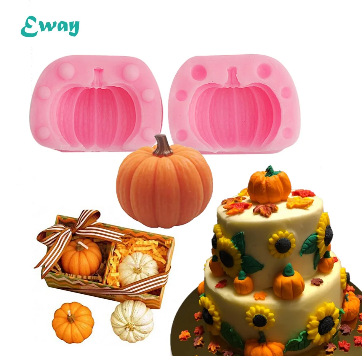 

Mini All Saints' Day halloween pumpkin candles cake tools