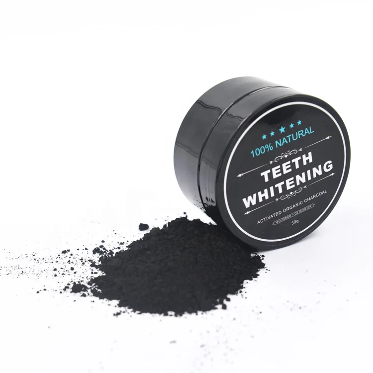 

100% Activated Bamboo Charcoal Natural Teeth Whitener Organic Charcoal Teeth Whitening Powder Kit Dropshipping, Black