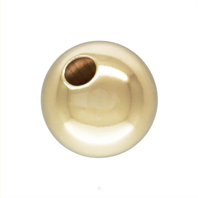 

Wholesale Jewelry Accessories 14K Real Gold Filled Loose Round Spacer Beads for jewelry making