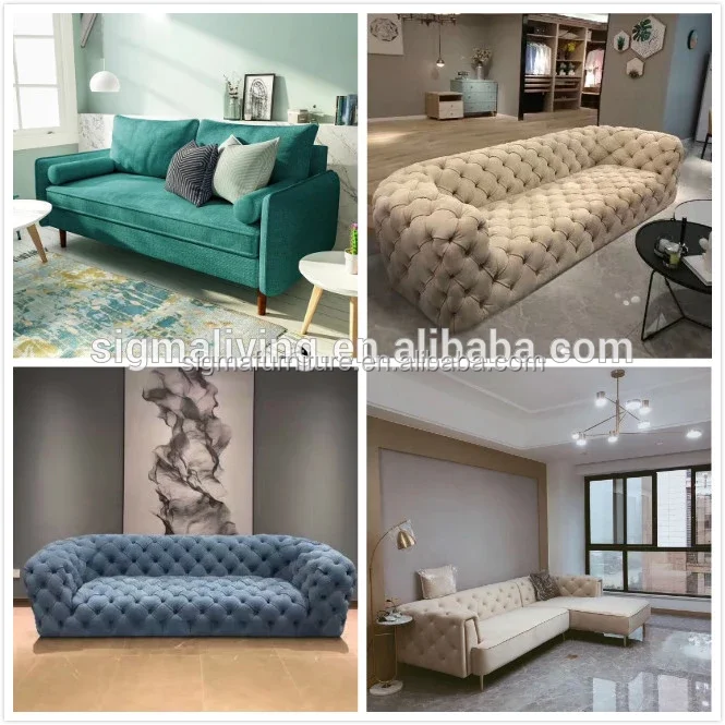 Indoor furniture living room comfort and easy maintenance 5-seat modular Sectional Sofa