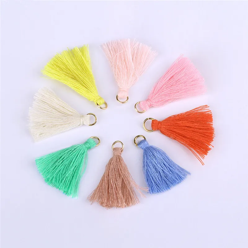 

Coloful Mini Tassel Fringe Pendant DIY Hanging Ring Party Cords Tassel Trim Garments Curtains Jewelry Decor Tassels Lace, As picture
