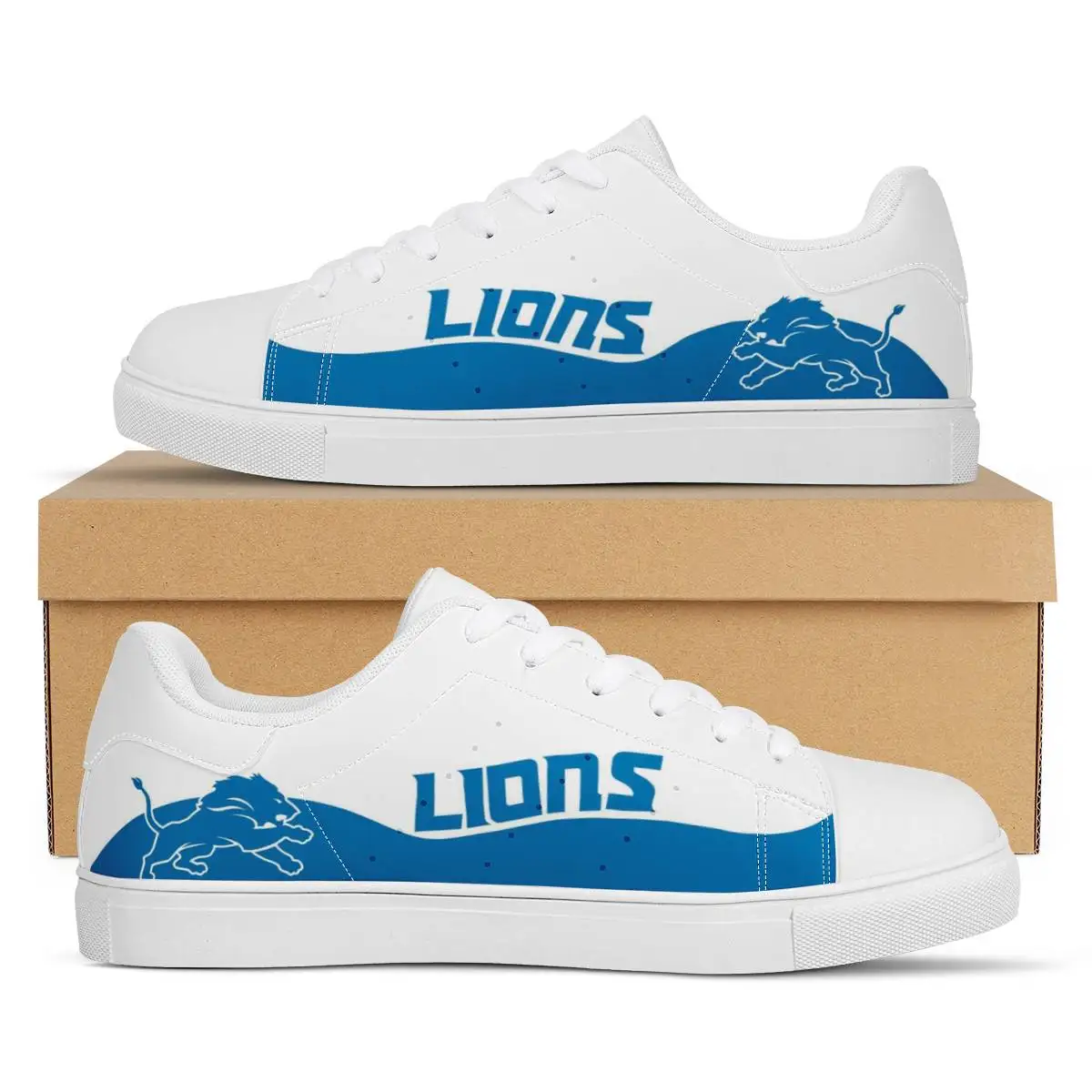 

2021 Wholesale Shoes Sports Brand Casual Custom football fans sneakers Team Logos unisex Shoes Team Lions