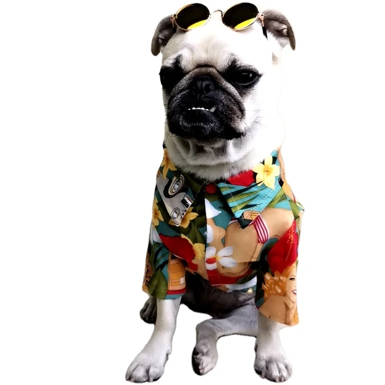 

Amazon High Quality Popular Designer Clothes Dog Cloth Wholesal Supplies Cute Puppy Pet Hawaiian Pet Shirt