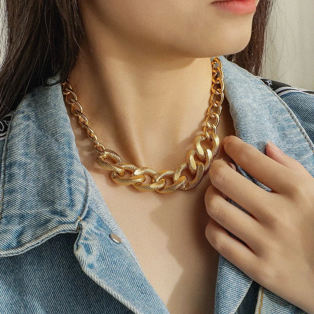 

X2360 New Arrival Designer Stainless Steel Wide Heavy Chain Iced Out Bling Diamond Curb Cuban Link Chain Hip Hop Chain Necklace, Gold, silver