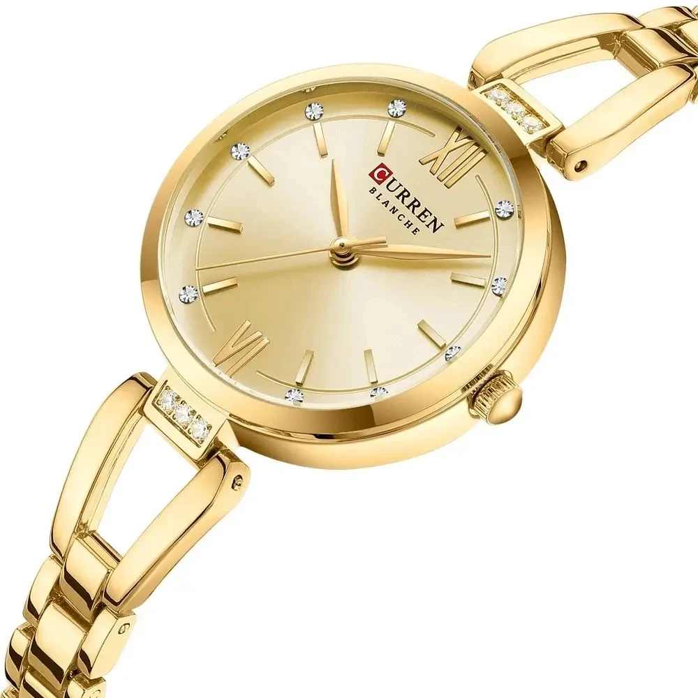 CURREN Waterproof Women Watch Diamond Luxury Lady Girl Wristwatch Elegant Stainless Steel Bracelet Classic Female Clock 9092