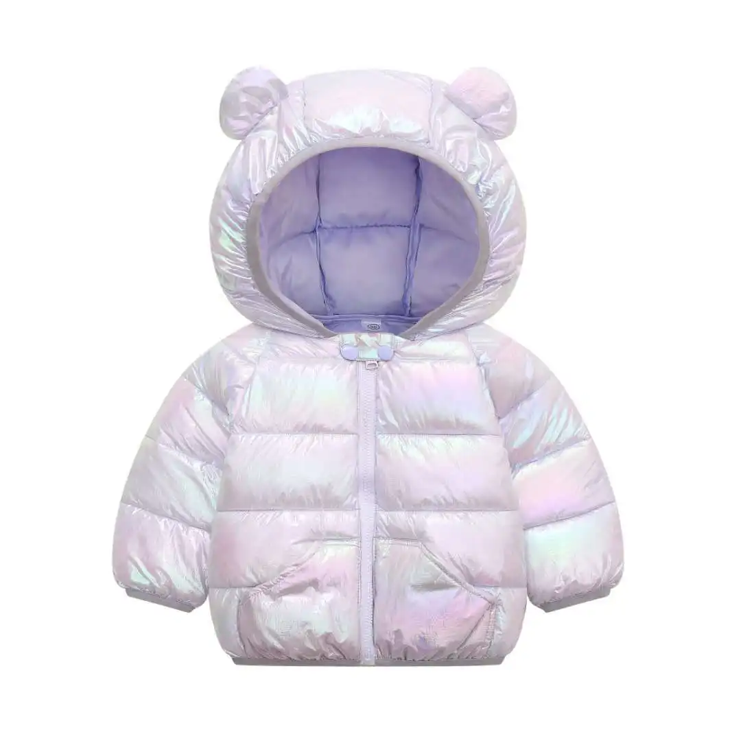 

Baby Children's Autumn And Winter Models Colorful Down Cotton Jacket Men And Women Baby Cute Ear Cotton Jacket Children