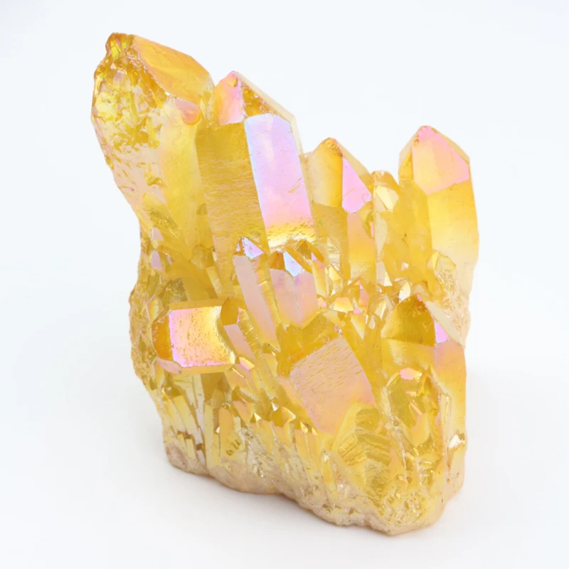 

wholesale mineral specimen aura crystal geode long teeth crystal cluster for home decoration