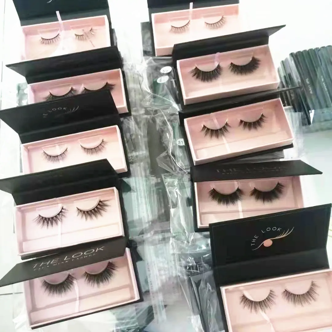 

BAOSHILE polished silk lashes premium faux silk eyelashes cases lashes3d wholesale vendor 25mm lshes eyelashes mink 3d, Natural black