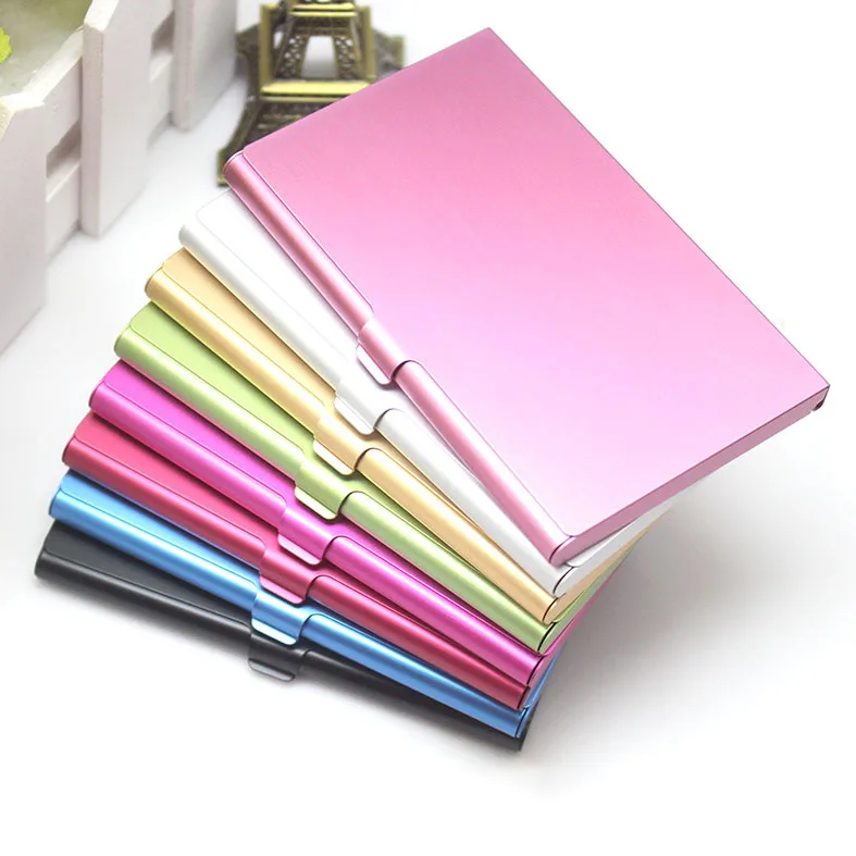 

2022 Aluminium Customized 4X3 card case Custom logo For Designer Business Clip Luxury Metal Card Holder, Multi color/customized