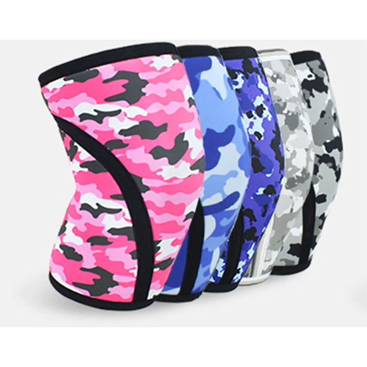 

FBA Service Ready Stock 7 Colors 5mm 7mm Hot Sale Compression Neoprene Knee Sleeve For Weight-lifting, Black;red;camouflage