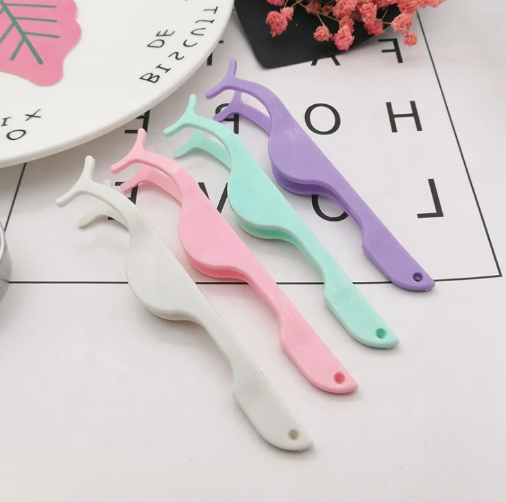 

Wholesale Cheap High Quality ABS Eyelash Tweezers False Eyelash Applicator Make Up Tools Private Logo