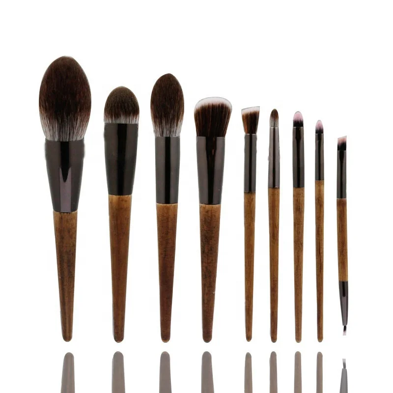 

High Quality Personalized Sample 9pcs Vegan Wholesale Professional Logo Custom Private Label Makeup Brush Set With Case, Customized color