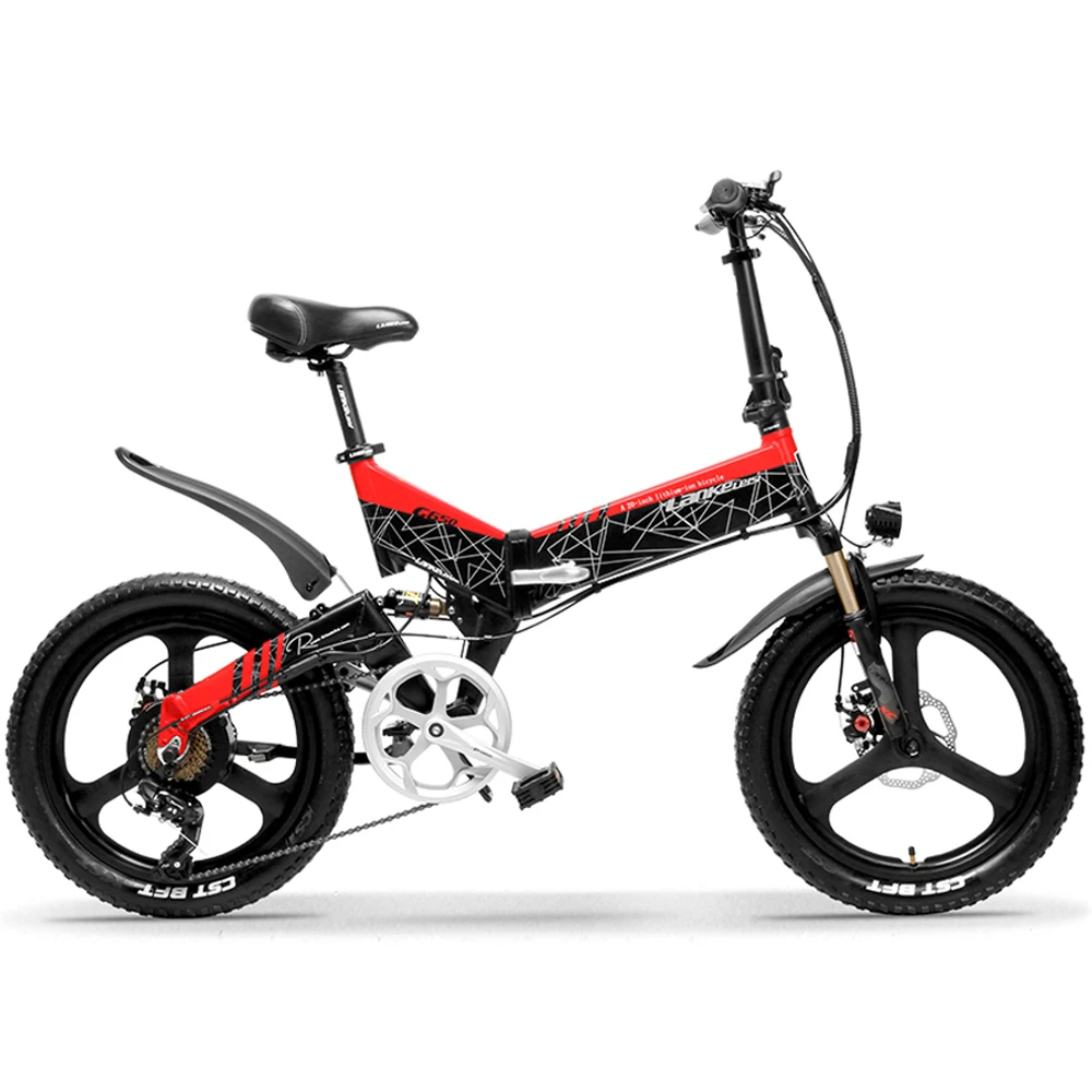 

New LANKELEISI G650 Electric Bicycle 20 Inch Mountain Bike Folding Electric City Bike For Adult LANKELEISI G650 Electric Bicycle, Black/red , black/yellow