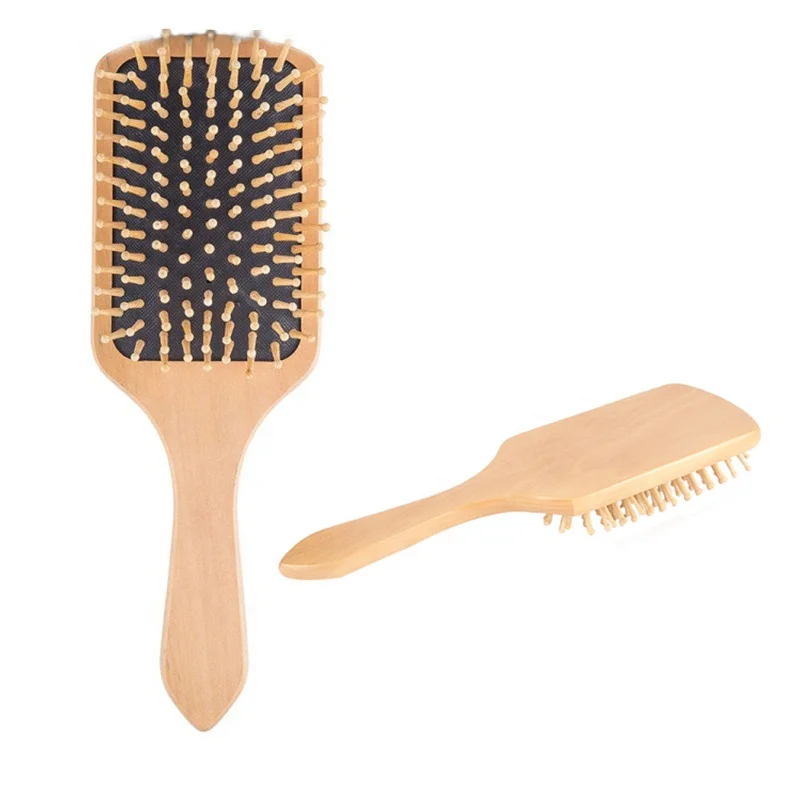 

Dropshipping Premium Wooden Cepillo Pelo Eco Detangle Brush Hair Combs Logo Bamboo Drop shipping Detangling Hair Brush Wholesale