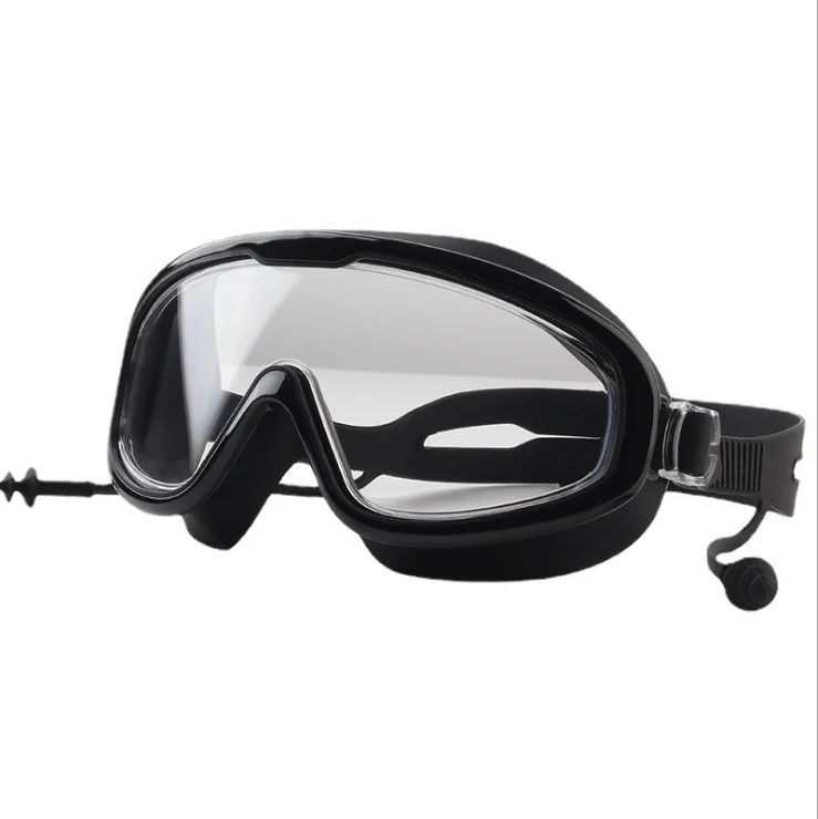 

Large frame professional advanced custom swimming goggles anti-fog swimming pool goggles adult swimming goggles, Black, pink, gray, blue or custom
