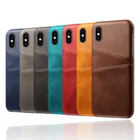 

Customized logo Luxury Top Quality PU Leather Cell Phone Case for iPhone X Xs Mobile Cell Phone Case with Gentle Microfiber