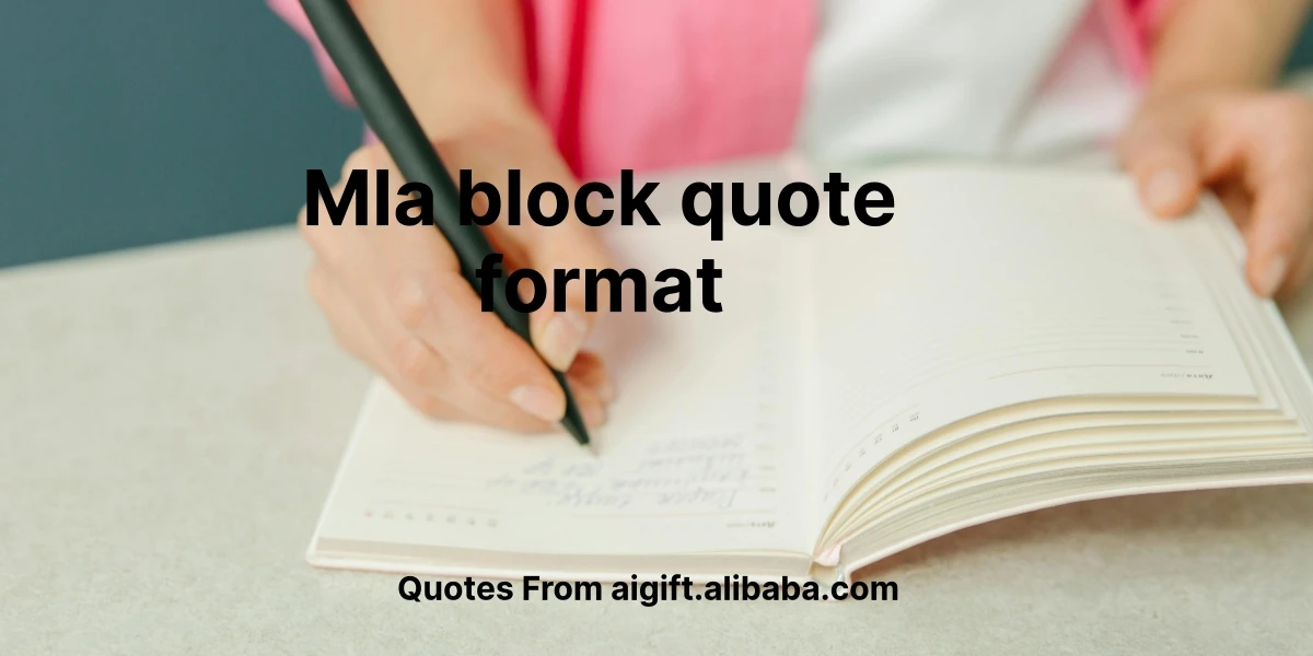 mla block quote format