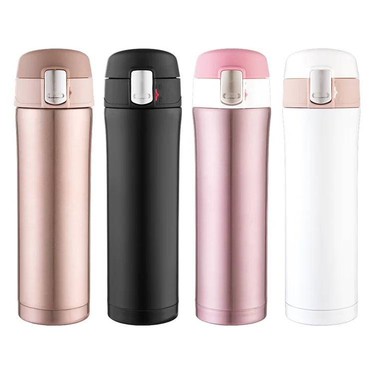 

450ml Double Wall Stainless Steel Water Bottle With Lock Lid Vacuum Thermos