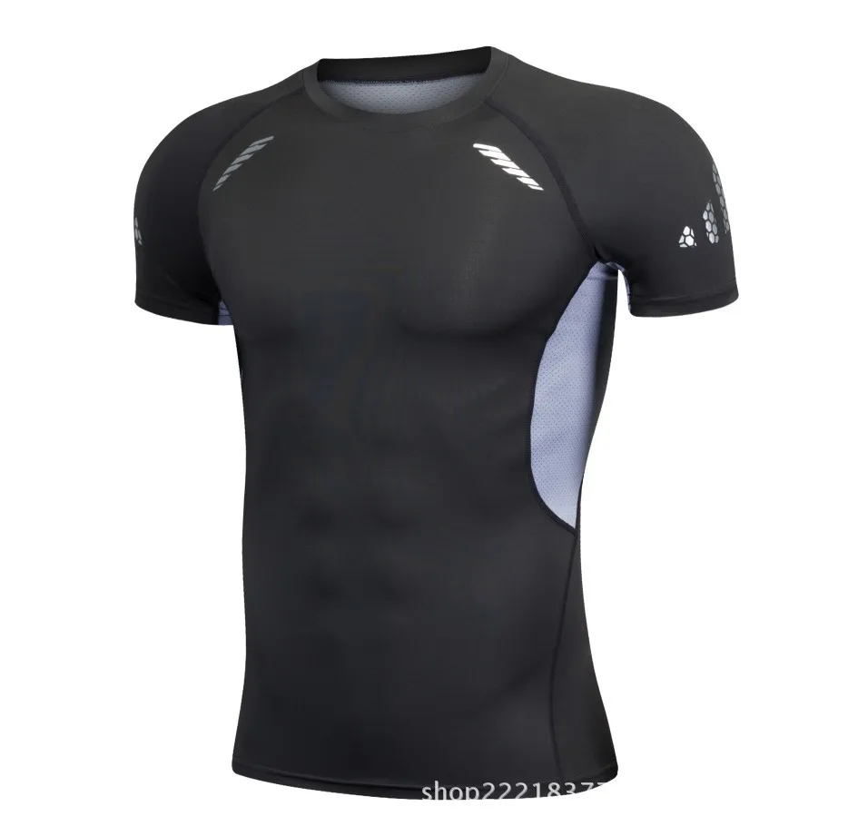 

Men's shirt running T-shirt men's sports fitness gym muscle T-shirt