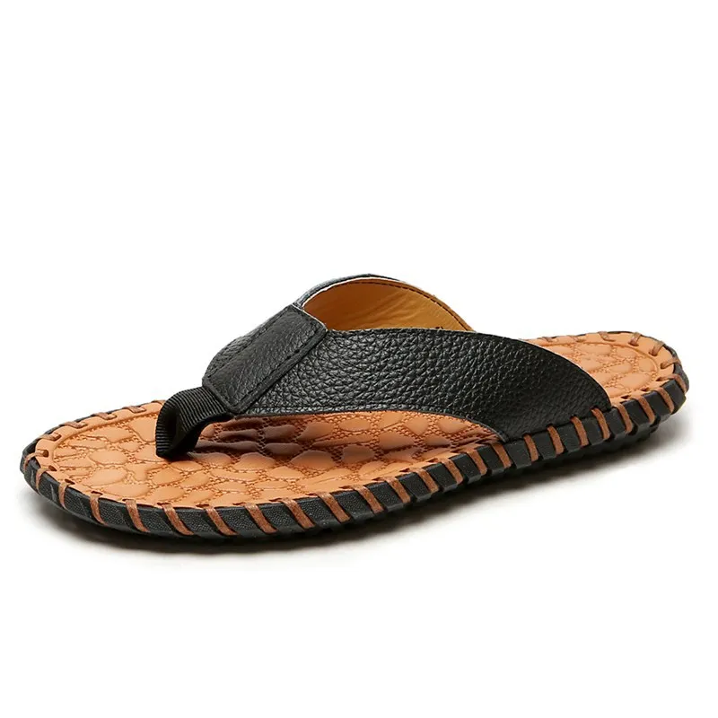 

2021 popular fashion summer beach flip flops house Frosting shoes in leather material sandals slippers mens flip-flops slippers, Black,white