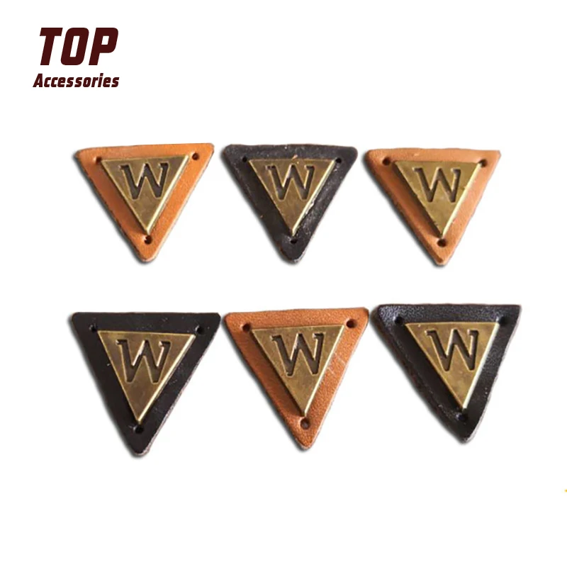 

Wholesale Custom Metal Logo Leather Patch for Garment and Clothes