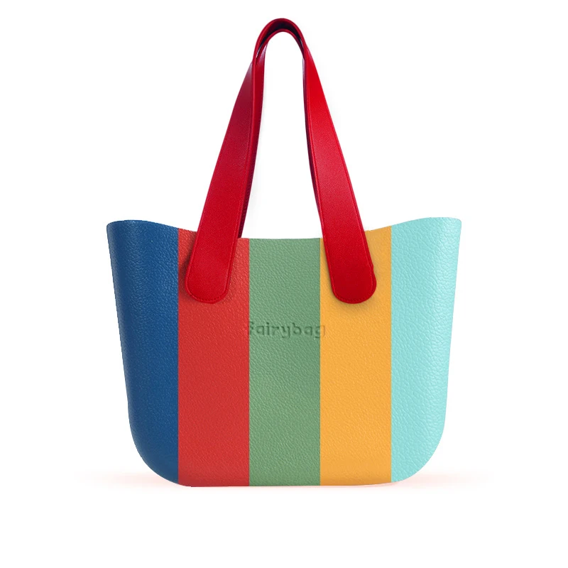 

Yzora fashion washable durable large open eva bags silicone women tote rainbow jelly handbag for work and school, Many colors