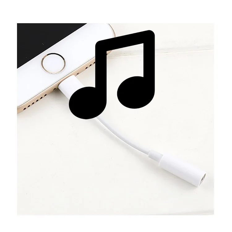 
MIC+Volume Blue-tooth 8 pin 3.5MM Audio Cable Headphone Jack Earphone Converter Adapter for iphone headphone adapter 