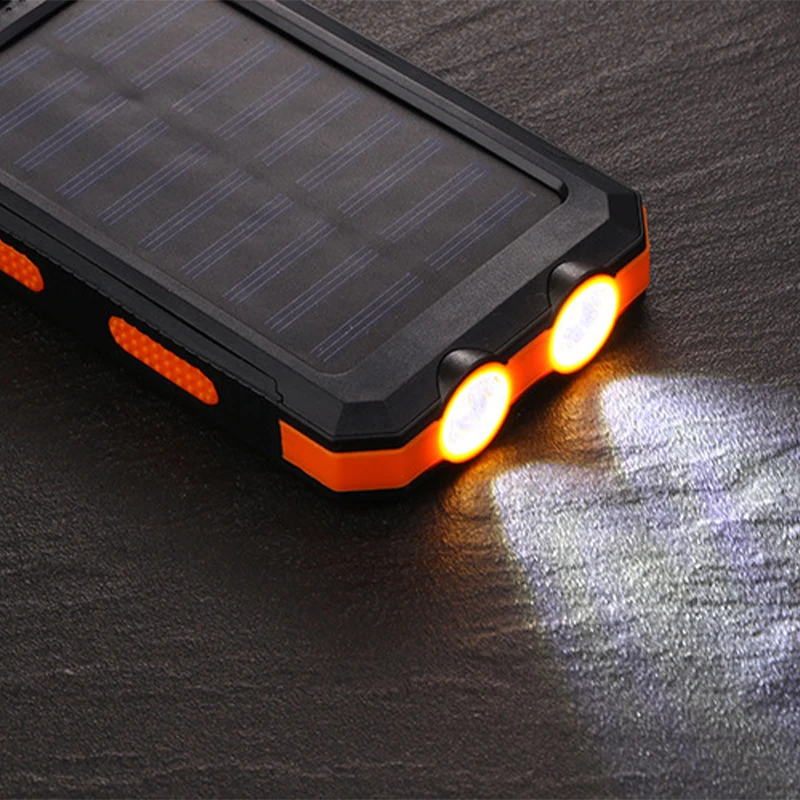 

wholesale customized outdoor portable waterproof quick solar panels charge light smart lighting power bank 20000 mah