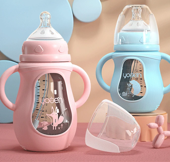

2021 New Design PP Standard Neck Best Feeding Milk Baby Bottle, Pink,blue
