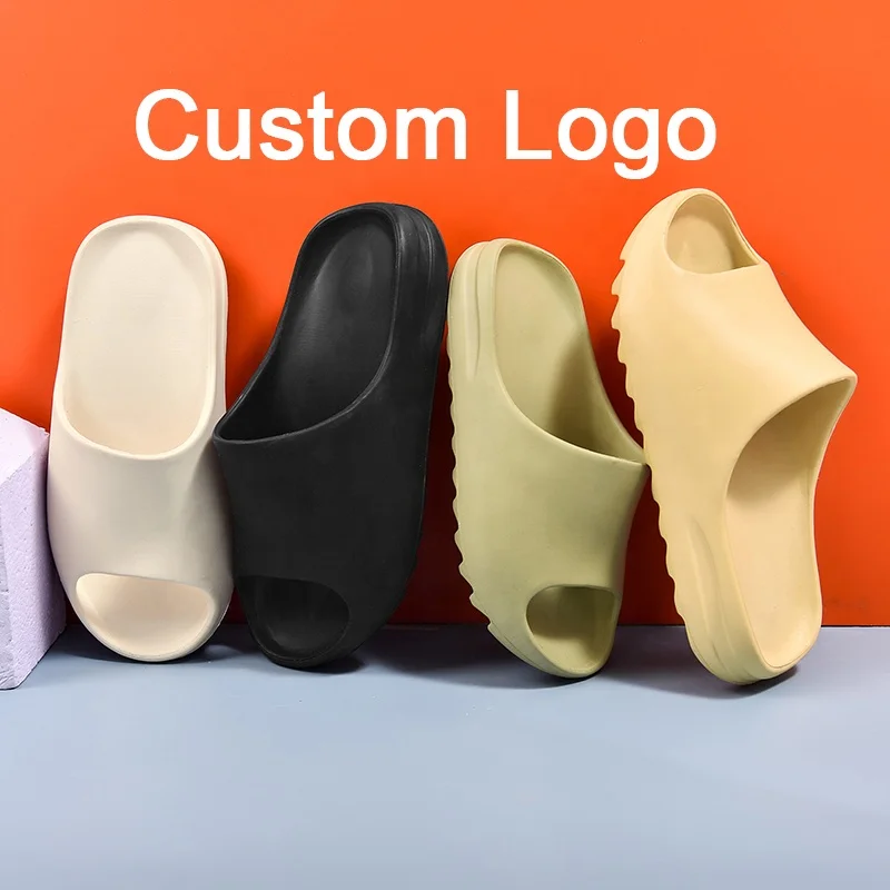 

Custom Logo Brand women sandals slides slippers ladies sandals Flat Platform men's slippers sandals for women and ladies, 4 colors